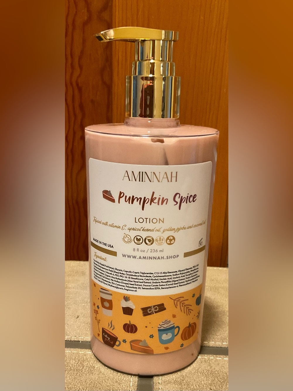 AMINNAH Pumpkin Spice Lotion